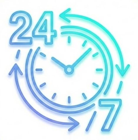 Работает 24/7